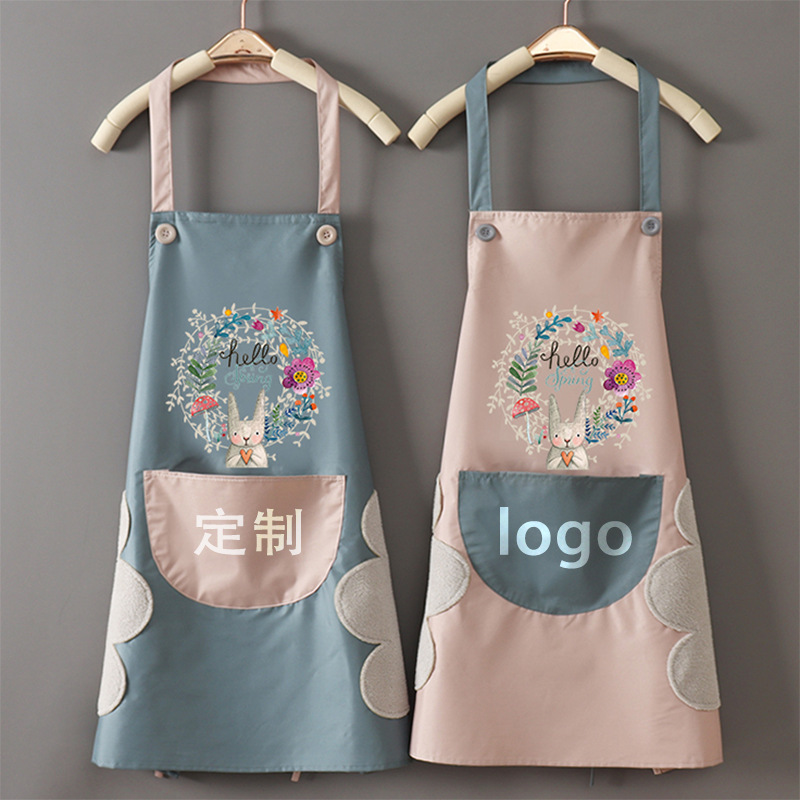Factory custom wholesale waterproof wiping hand apron kitchen anti-fouling wiping hand hanging neck towel apron printing LOGO
