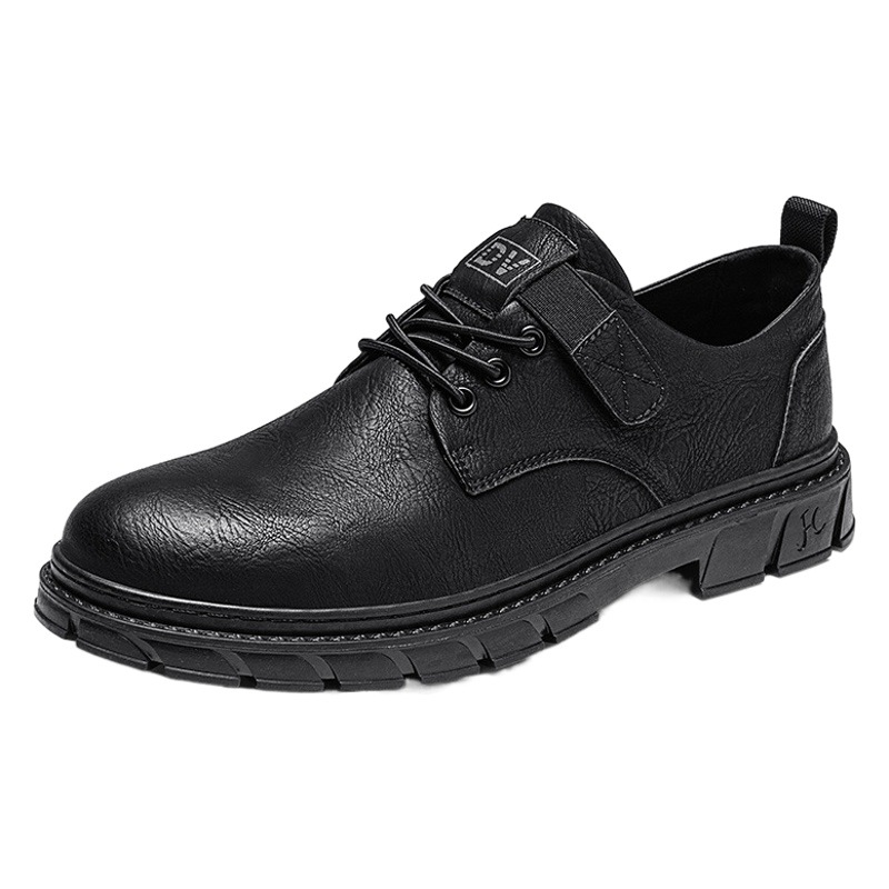 Factory leather shoes wholesale spring new men's casual breathable small leather shoes retro British tooling big head leather shoes men