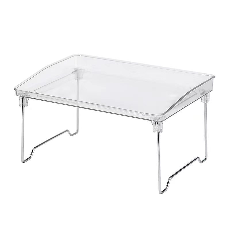 Ins-style Transparent Foldable Countertop Storage Rack Cosmetic Storage Rack Kitchen Storage Rack Office Desktop Storage