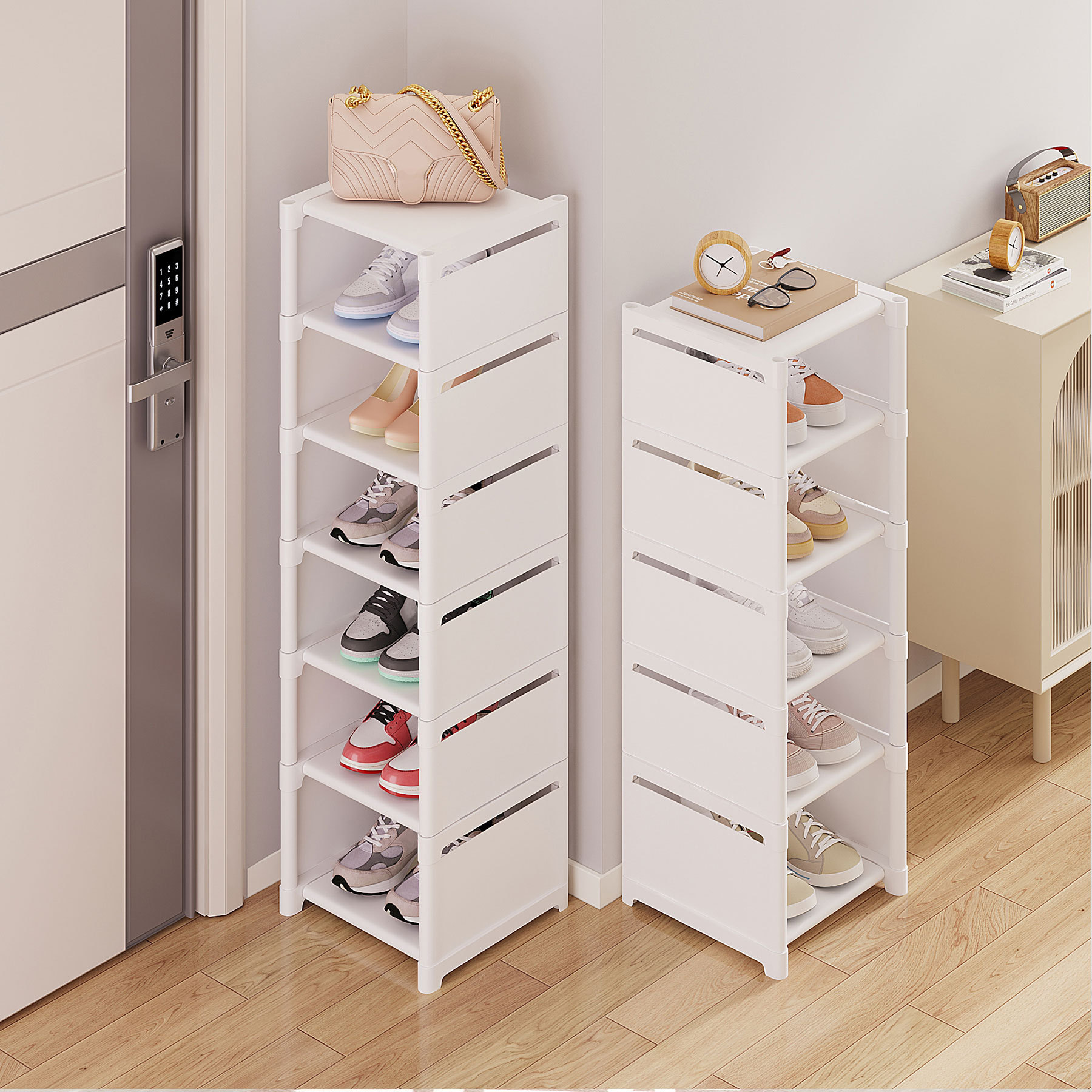 Picture of Simple Shoe Rack Household Doorway Large Capacity Economical Shoe Box Dormitory Indoor Multi-layer Shoe Cabinet Storage Artifact