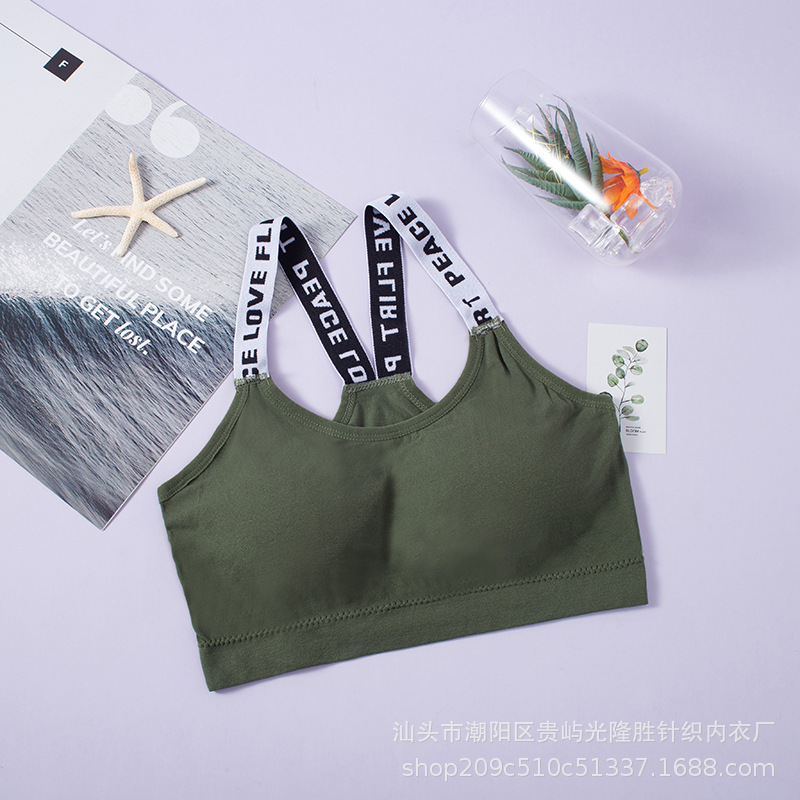 Picture of Cross-border Letter Beautiful Back Wrapped Breast Tube Top Girl Student Developmental Bra Women's Vest Underwear Women