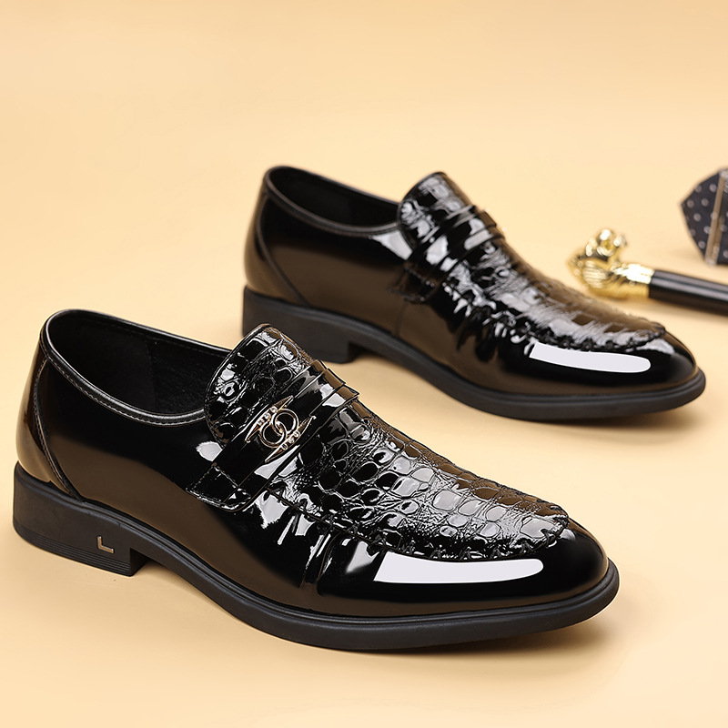 High-End Men's Casual Leather Shoes Men's Trendy 2025 New Light Luxury Formal Business British Leather Shoes Trendy Fashion Men's Shoes