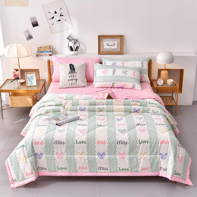 Picture of Air-Conditioning Quilt, Summer Cool Quilt, Thin Single and Double Washed Cotton Summer Quilt, Gift Box, Kidsren's Quilt, Sales Quilt, Machine Washable