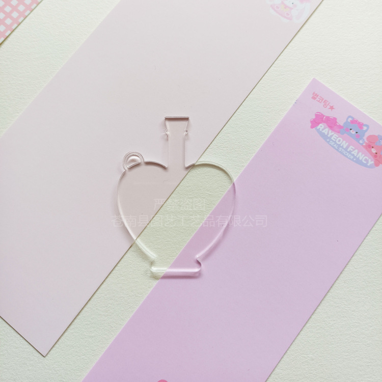 Picture of Cross-border transparent acrylic chip goo card DIY goo plate handmade keychain pendant organic glass blank embryo round