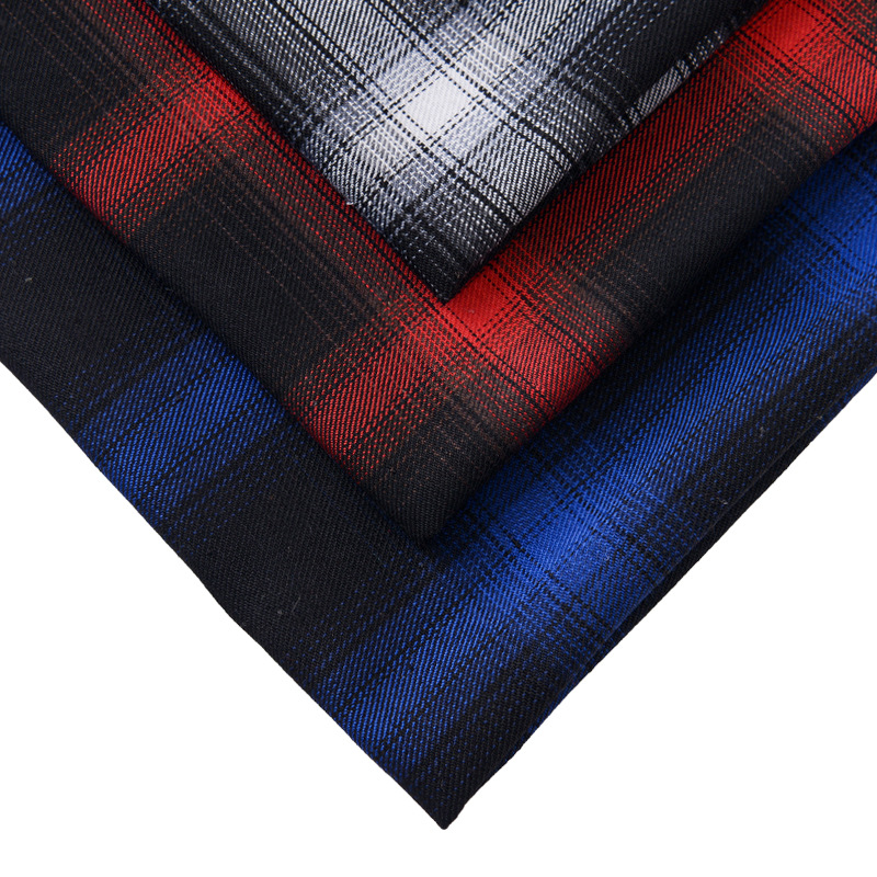 Picture of in stock Polyester Cotton Yarn-dyed Plaid Fabric Thickened Shirt Jacket Pants Plaid Fabric Men's Shirt Plaid Fabric