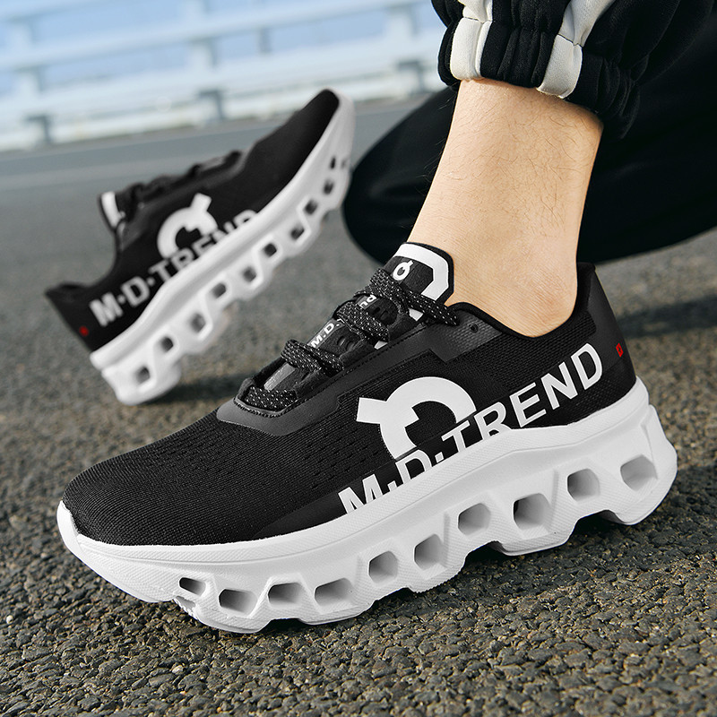Spring and Autumn Fashion Racing Running Shoes Men's Marathon sneaker Flying Weaving Casual Breathable Monster Shoes for Men