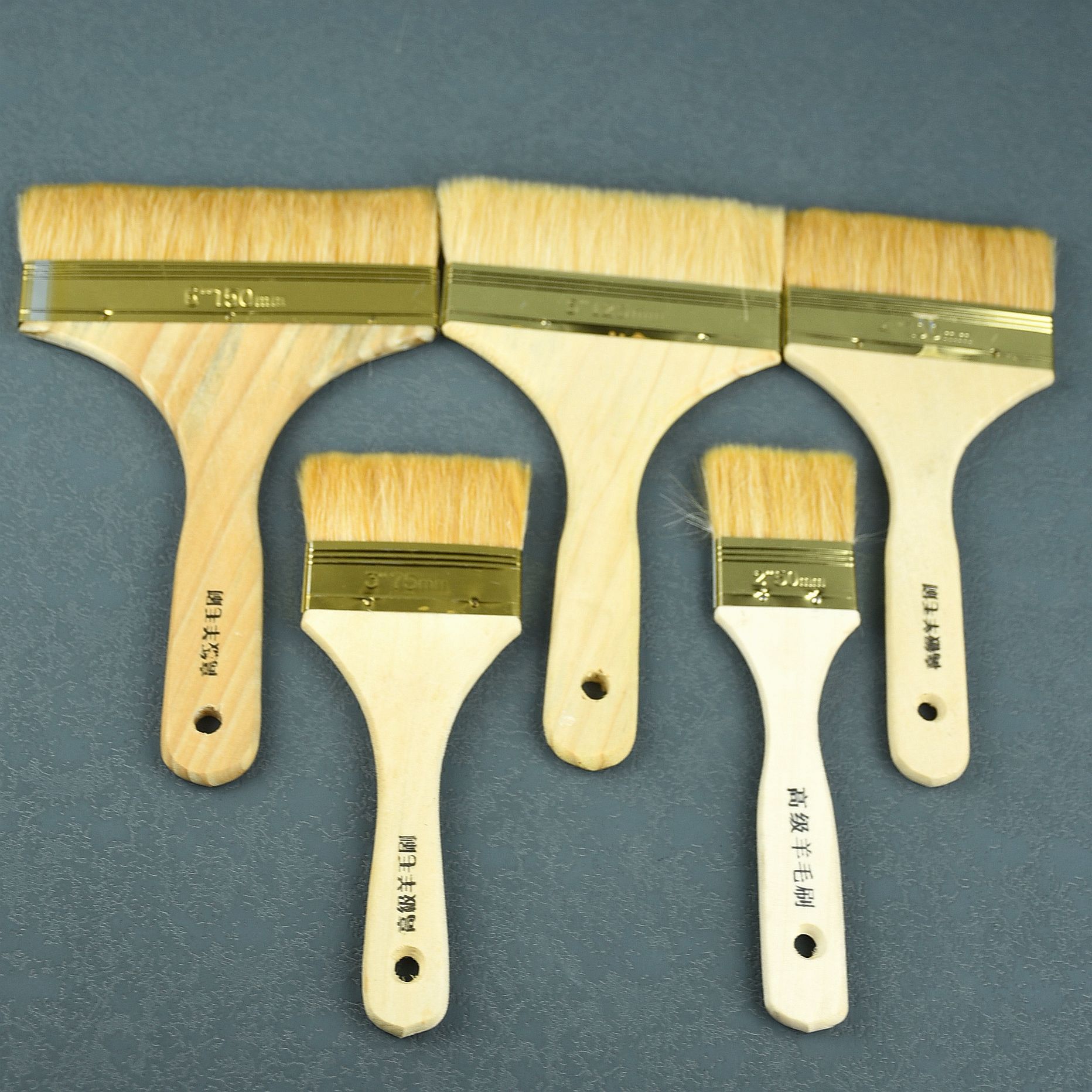 Picture of Wholesale Wool Brush High Quality Wool Wooden Handle Paint Brush Barbecue Brush Cleaning Marine Brush 234 Inch