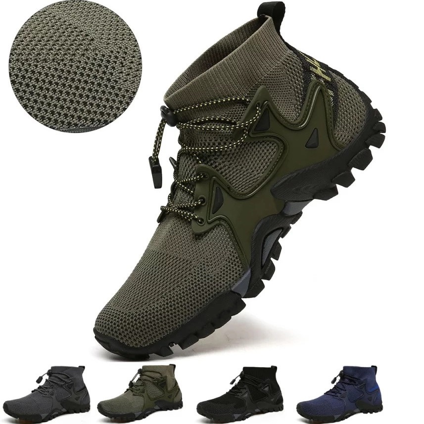 Outdoor Sports Hiking Shoes for Men and Women, Couple's River Tracing Shoes, Casual Hiking Boots, Wading Fishing Breathable Mid-Top Beach Shoes