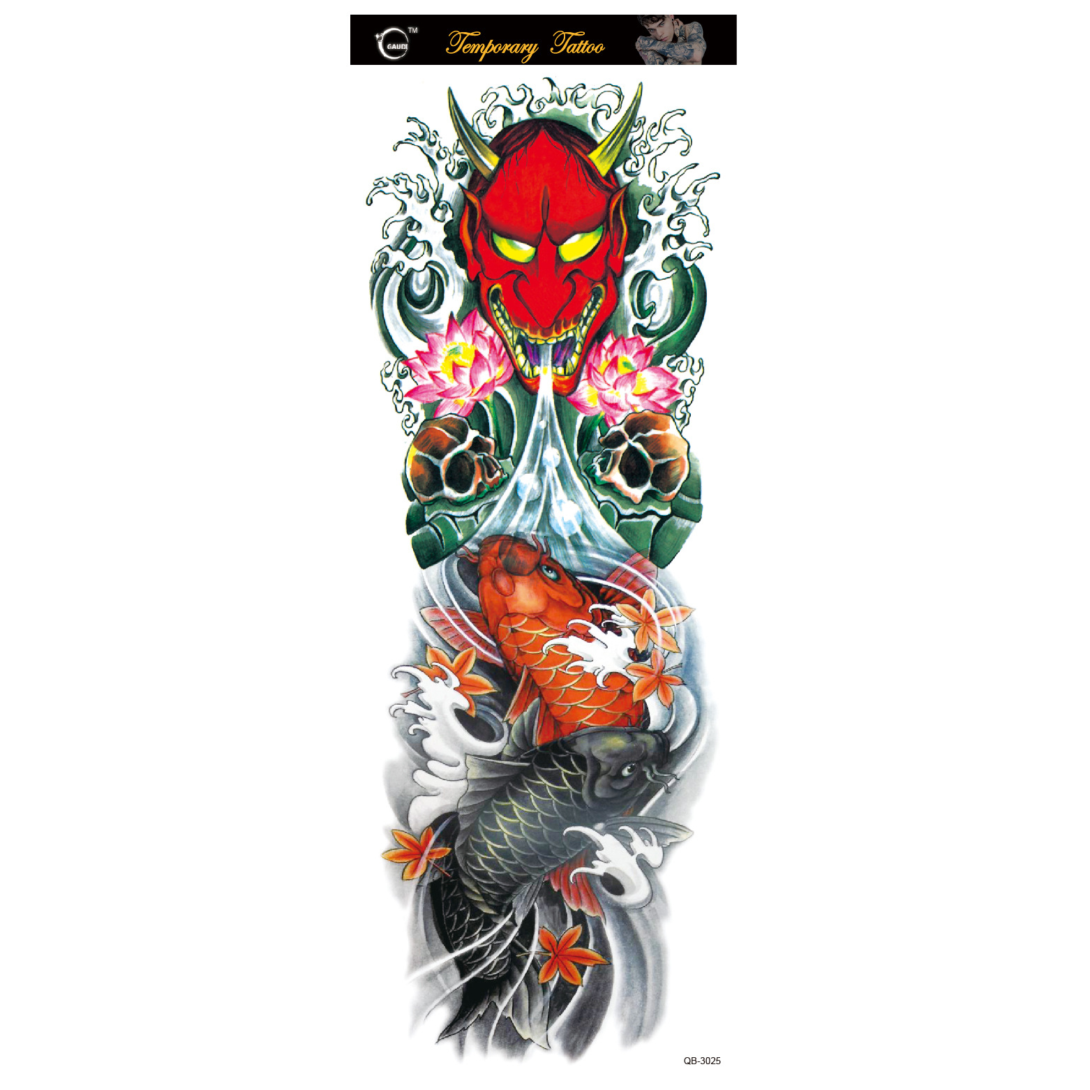 Picture of Large Flower Arm Tattoo Sticker Full Arm Waterproof Tattoo Temporary 400 Optional Full Arm Tattoo Sticker