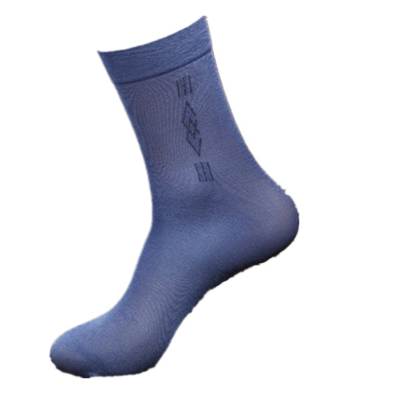 Summer men's solid color mid-tube short stockings mercerized casual fashion cool mulberry silk business Pearl velvet stockings