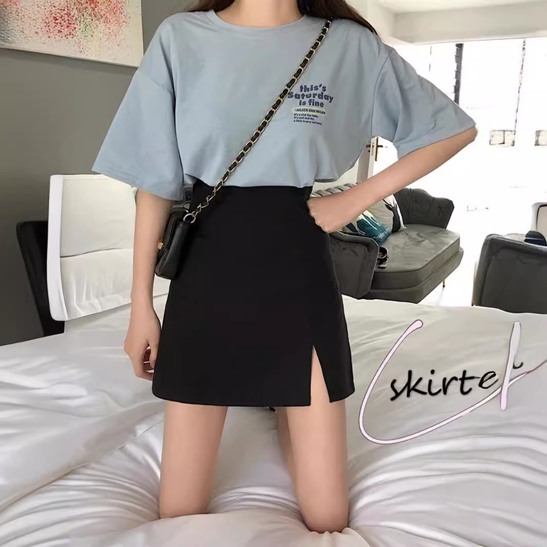 Picture of Large Size Women's Clothing Chubby Girl Fit Thick Thigh Skirt Summer New Style Chubby Girl Skirt Slim A- line Short Skirt