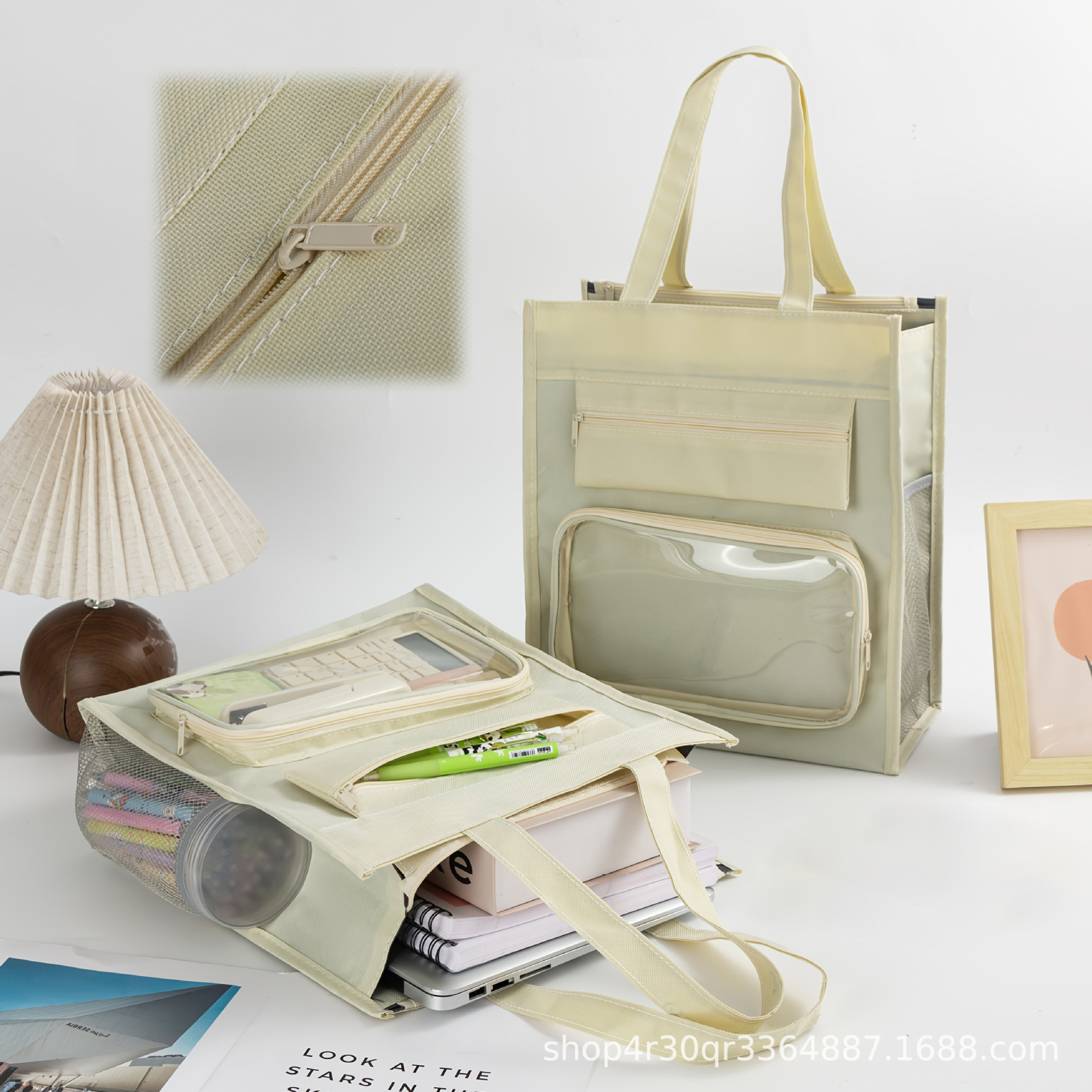 2024 tutorial bag handbag carrying book bag primary school student file bag storage bag girl handbag simple