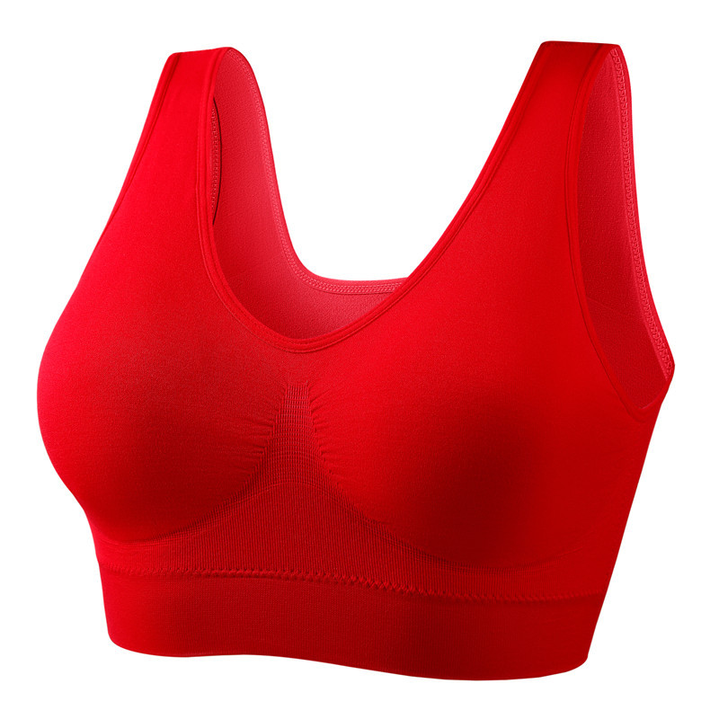 Picture of Zero binding underwear plus size yoga shockproof sports bra wireless seamless one-piece bra female foreign trade Wholesale