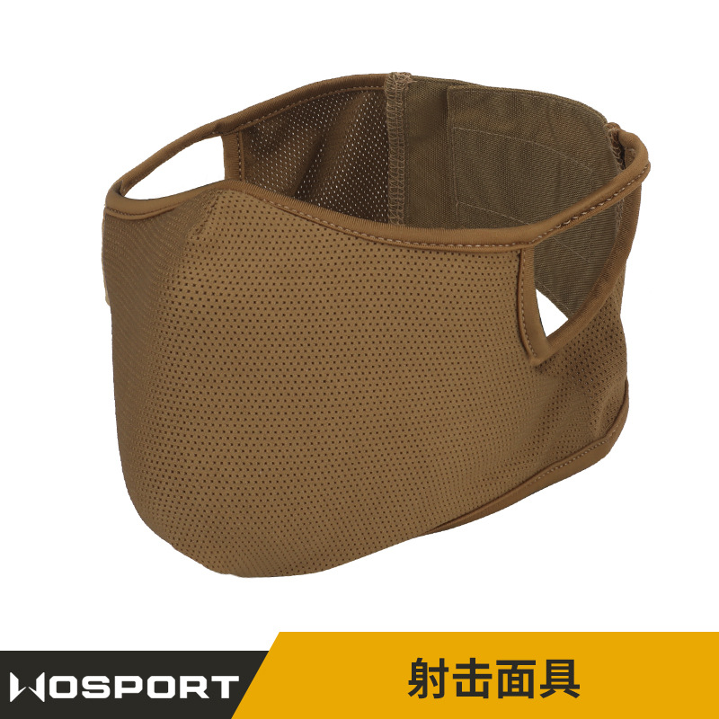 WOSPORT Shooting Mask Silicone Mask Tactical Multifunctional Cycling Half Face Breathable Face Protection Mask