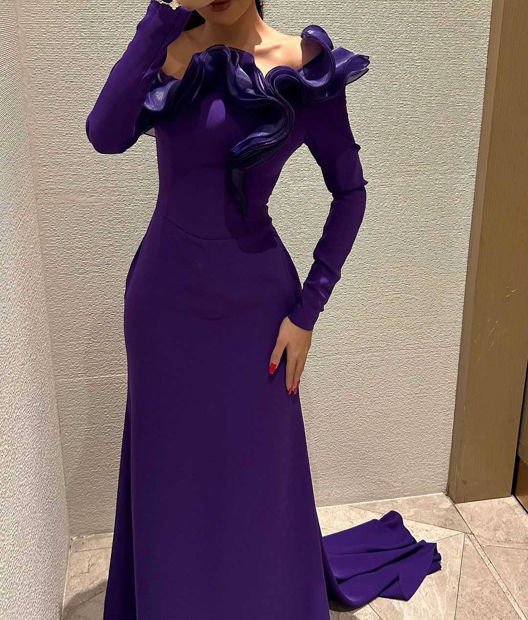 Picture of 2024 autumn and winter new cross-border foreign trade women's independent station ebay sexy trailing lace ball evening dress