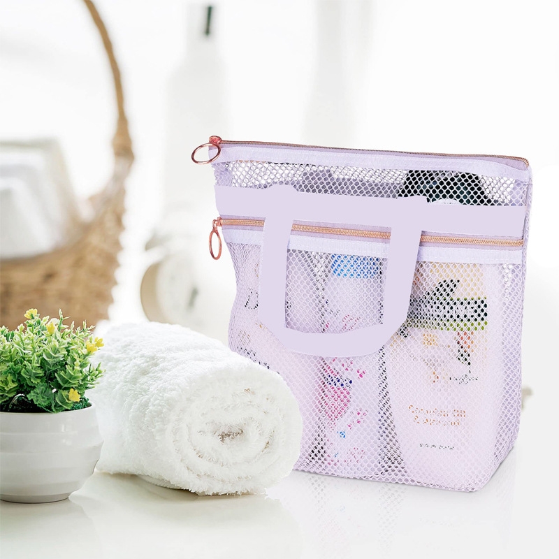 Picture of Cross-Border Visual Mesh Bathroom Toiletry Bag Cosmetic Bag Travel Portable Beach Bag Children's Toy Storage Bag