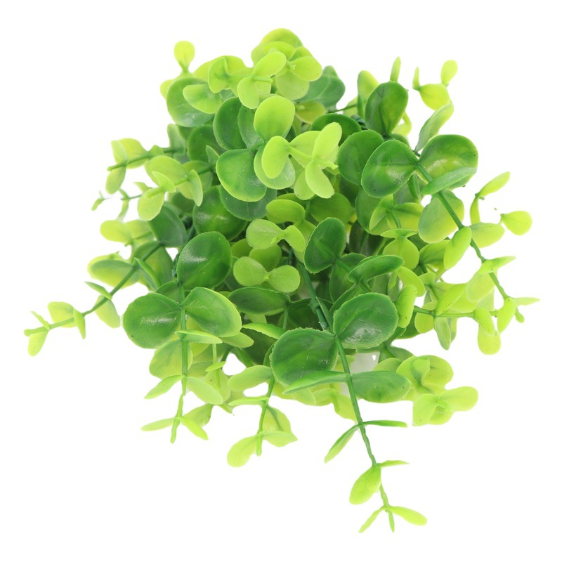 Foreign Trade Amazon Simulation Green Plant 7 Fork Eucalyptus Money Leaf Bouquet Plant Wall Wedding Gardening Project Set