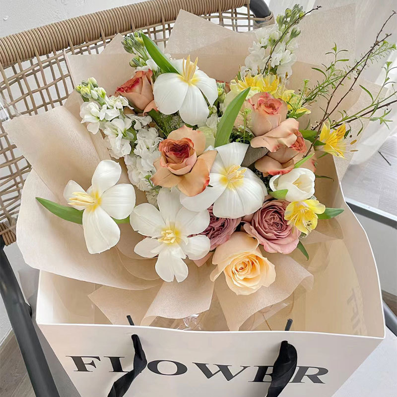 Picture of Flower Wrapping Paper Wholesale Gift Bouquet Tissue Paper DIY Flower Shop Supplies Lining Paper Gift Wrapping Paper Dried Flowers