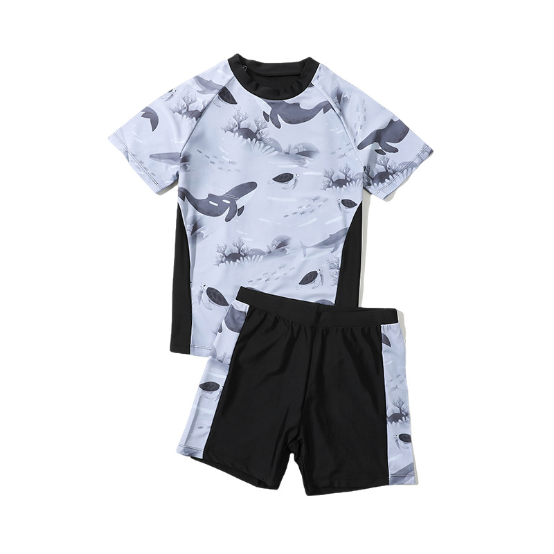 Picture of Children's Swimsuit Boys 2025 New Style Middle and Big Kids Teenager Summer Boys Split Swimsuit Swimsuit Swimsuit suit Trunks