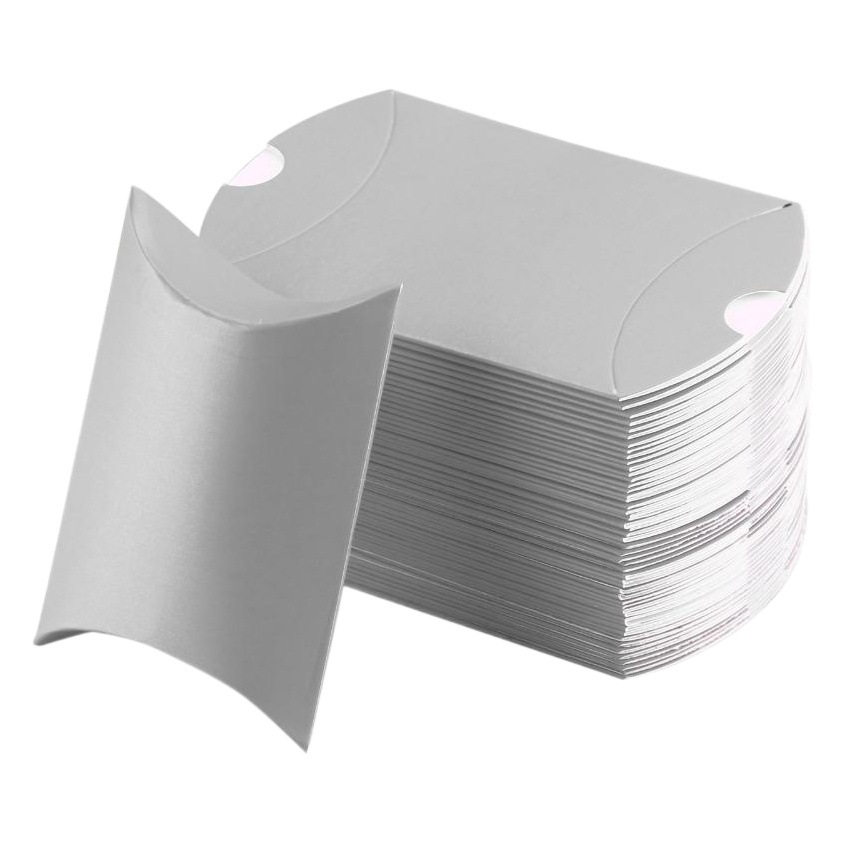 Cross-Border Spot Wholesale Wedding Paper Folding Wedding Candy Box Candy Color Pillow-Shaped Wedding Candy Box Pillow Box