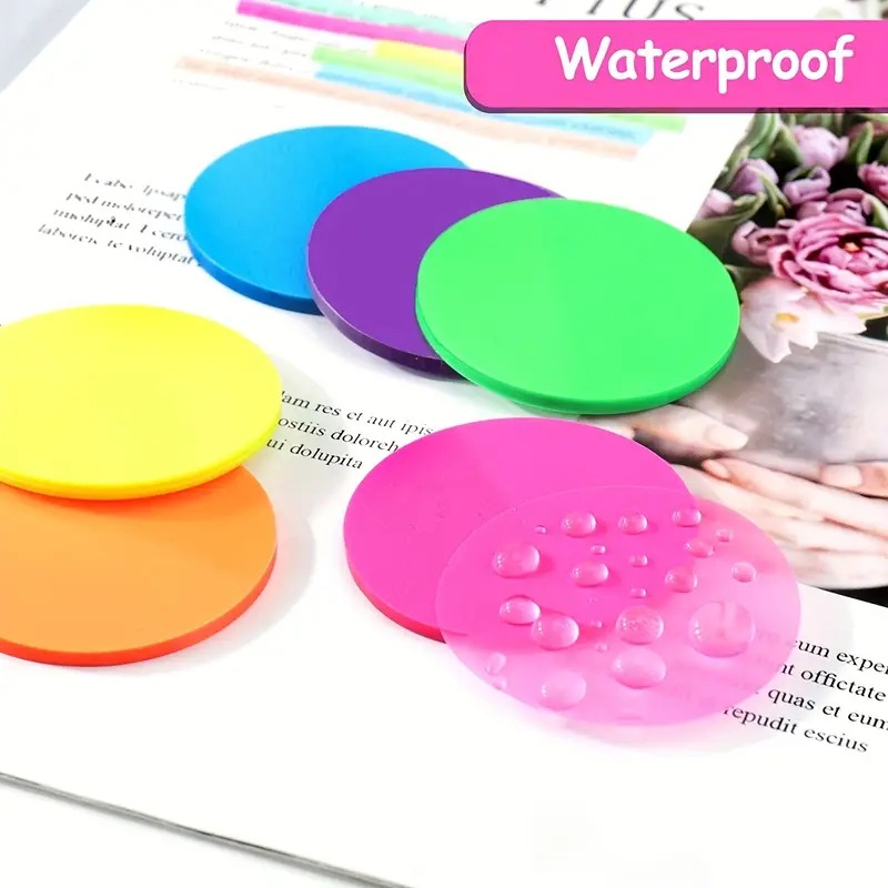 Picture of Cross-border Hot Sale Round Transparent Waterproof Index Sticker N Bookmark Aesthetic Sticker Office School Supplies