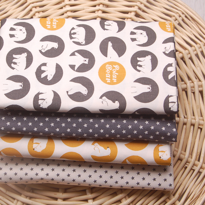Factory wholesale ins cotton twill print Penguin baby cartoon cotton non-fluorescent baby fabric