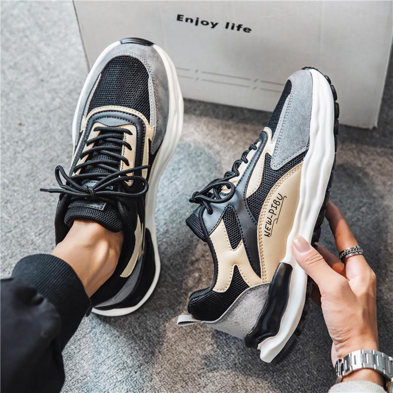 Men's Shoes 2025 New Summer Trendy Versatile Men's Casual Sports Running Non-Slip Height-Increasing Dad Shoes
