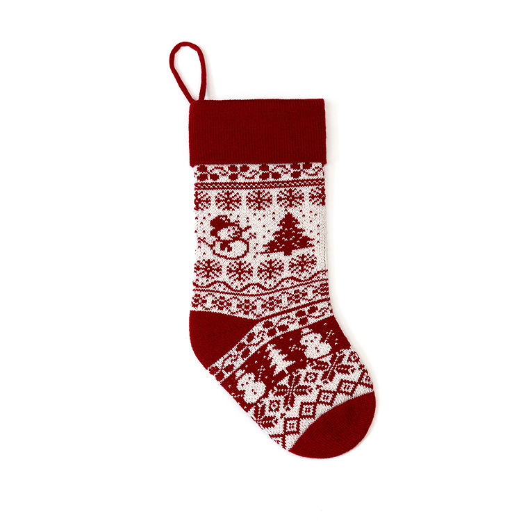 Picture of Amazon Cross-border New European and American Jacquard Wool Gift Bag Christmas Decoration Christmas Gift Bag Knitted Christmas Stocking