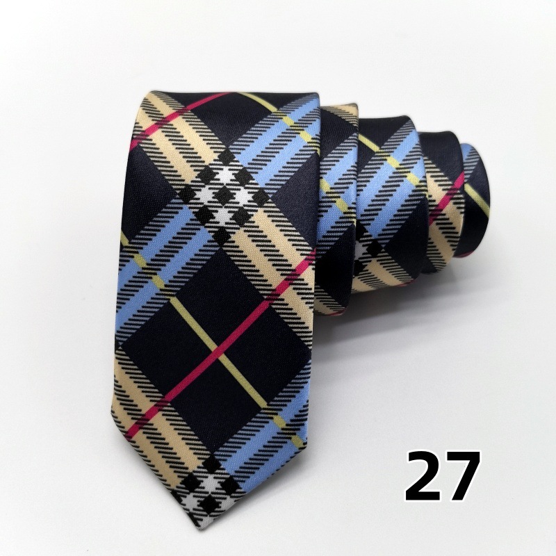 Picture of Ultra-narrow 5cm printed tie leopard print hand-tied unisex casual tie