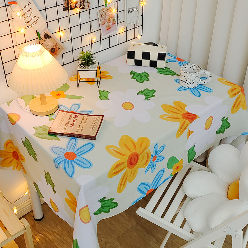 Picture of Tablecloth Waterproof and Oil-proof PVC Coffee Table Table Mat Dining Table Tablecloth Picnic Stall Student Desk Dormitory Decorative Cloth
