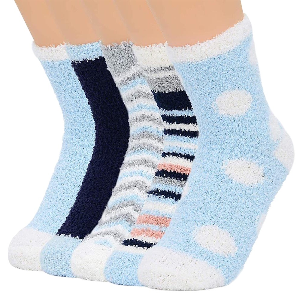 Amazon autumn and winter warm women's coral fleece floor socks lint-free half velvet socks fluffy socks