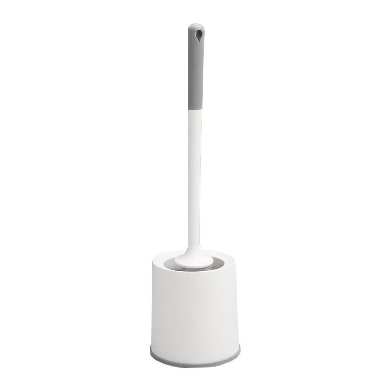 Picture of Toilet Brush Set with Round Head and Base for Cleaning Without Dead Angles, Suitable for Bathroom Use