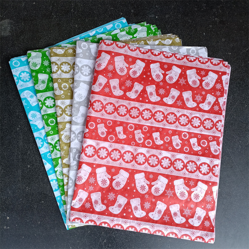 Cross-border new Christmas gloves Sydney paper gift wrapping paper 10 sheets/pack copy paper 50X66cm