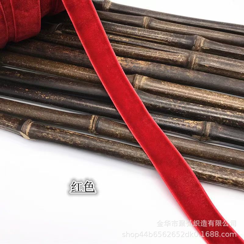 Picture of Factory in stock One-sided Velvet Ribbon Flocking Belt Handmade Clothing Clothing Bow Accessories Gift Box Flowers