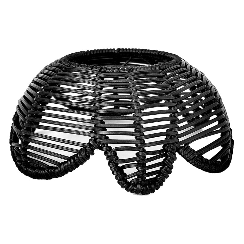 American Style Simple Rattan Art Study Leisure Bar Chandelier Lotus Shaped Lampshade
