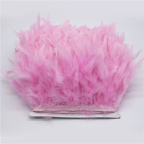 Picture of Turkey Feather Cloth with Flame Edge Feather Lace Wedding Bar Latin Dance Doll Clothing Accessories DIY Feathers