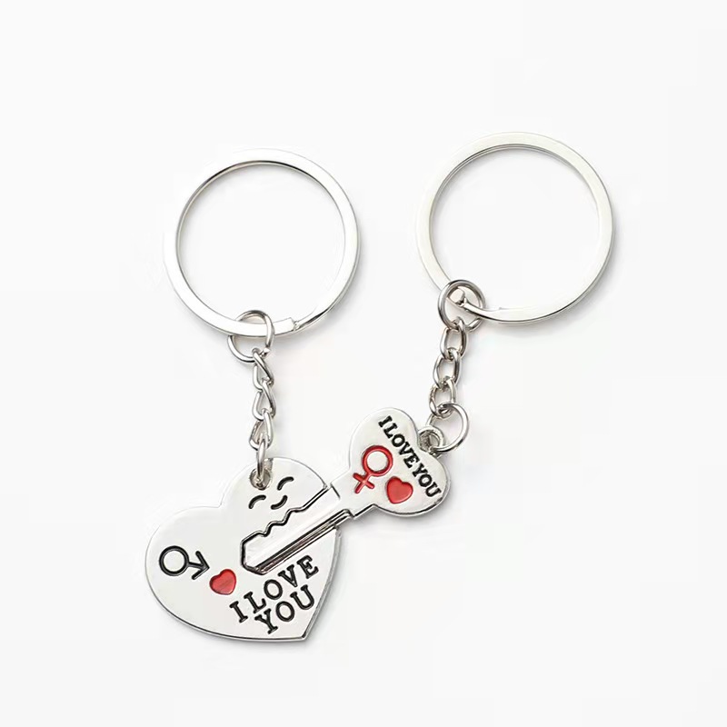 Creative personality Valentine's Day love keychain pendant small gift pair direct sales