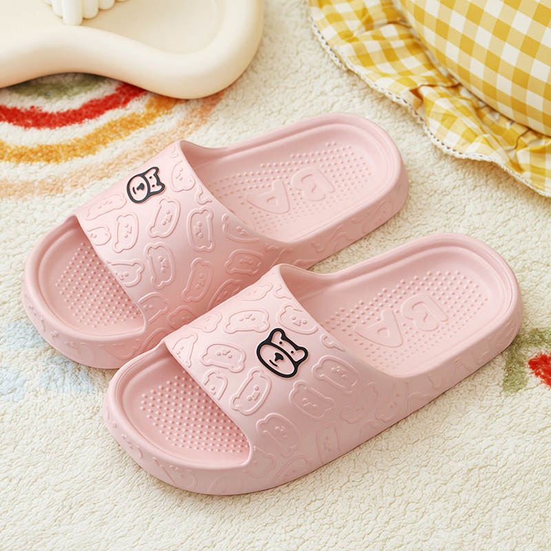 Picture of New Cartoon Sandals and Slippers for Women Summer Couple Wear Non-slip Thick Bottom Bathroom Bathing Hotel Slippers for Men Summer