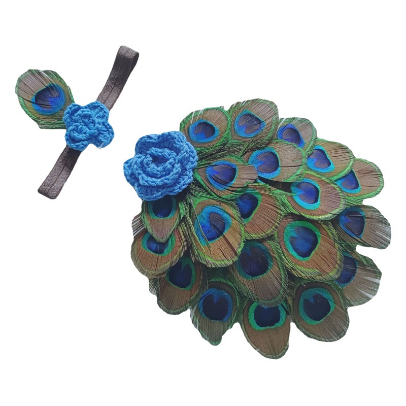 Children's Peacock Cloak Photography Costume Halloween Suit Newborn Baby Full Moon Animal Props Styling