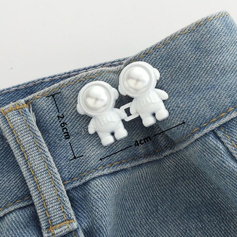 Picture of Chinese Knot Waist Buckle Pair Buckle Flat Bottom Removable Nail-free Seam-free Button Girl's Trouser Skirt Waist Size Change Artifact