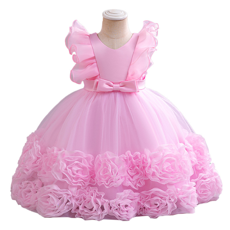 Picture of Children's dress Princess dress cross-border Girl's mesh pettiskirt piano performance dress birthday party dress