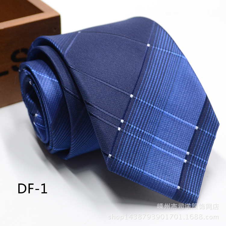 Picture of Tie business formal men's tie polyester yarn Arrow 8cm business tie