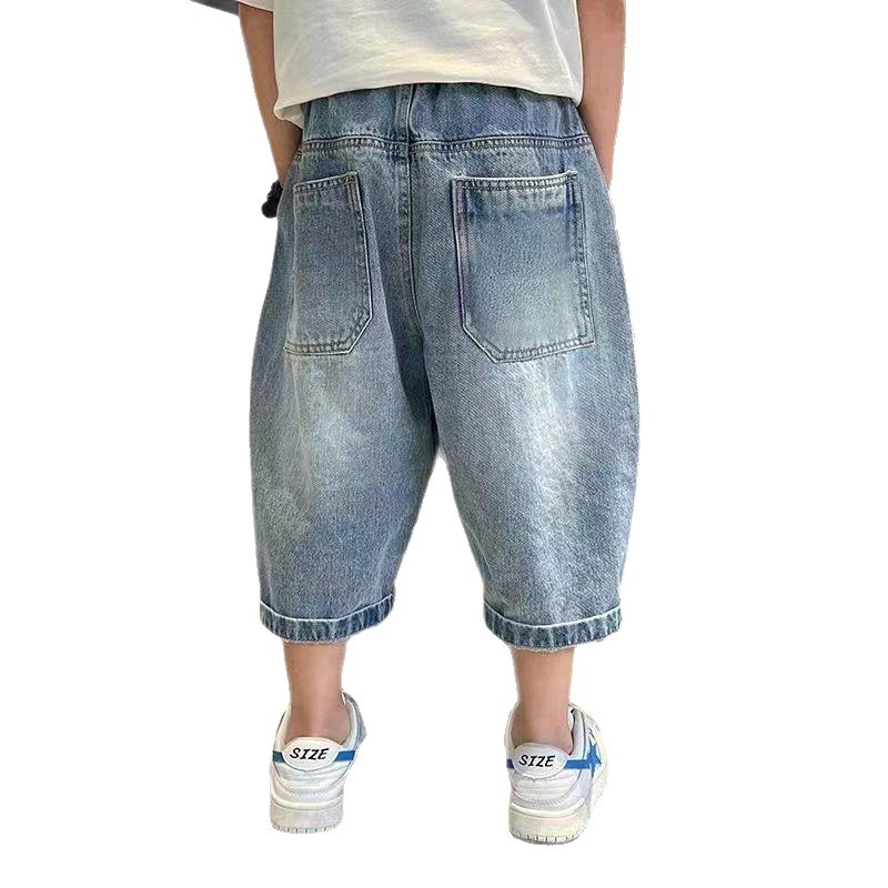 Picture of Boys Jeans Shorts Summer Children's Foreign Trade Personalized 2025 Casual Pants Boys Pants Capri Pants Summer Thin