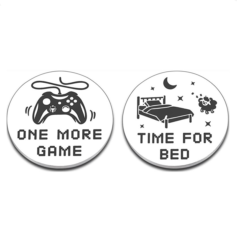 New Amazon Funny Coins Enjoy playing games and make decisions Double-sided lettering commemorative coins