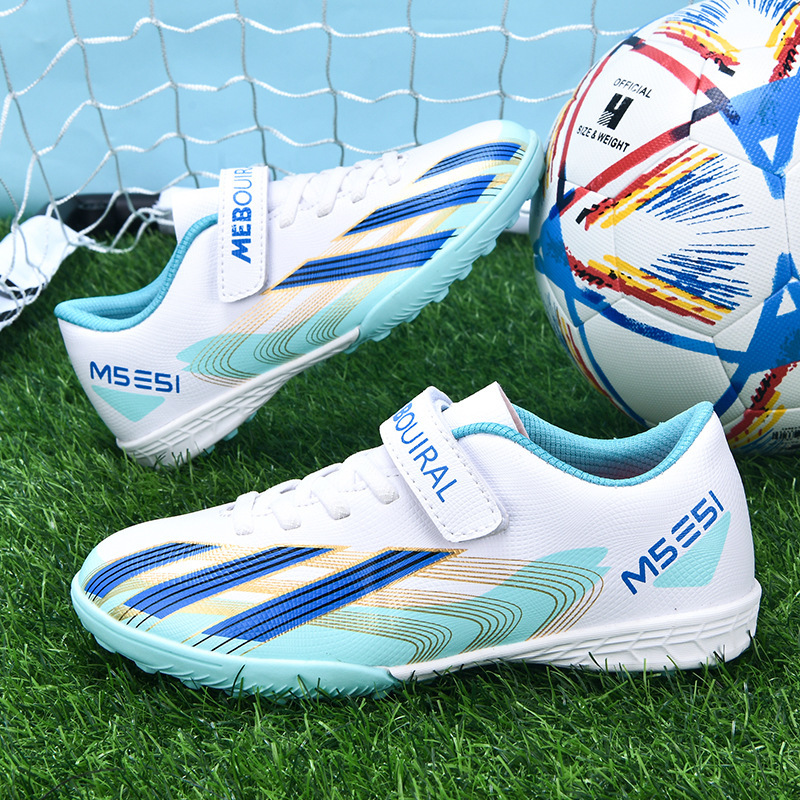 Velcro Football Shoes Men's Low-top Football Shoes Women's Broken Nails Children's Training Primary School Students Competition Children's sneaker