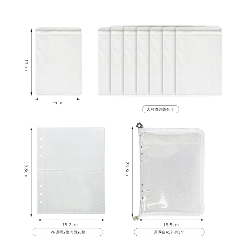 Picture of Anti-oxidation Jewelry Storage Book Earrings Ear Studs Ear Clips Necklace Hand Jewelry Silver Jewelry Sealed Bag Portable Bag Book