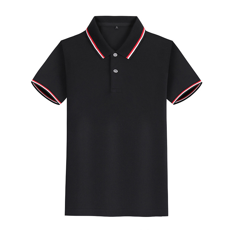 Picture of 190g ceramic mulberry silk children's lapel short sleeve POLO shirt children's clothing printing label group advertising T-shirt printing