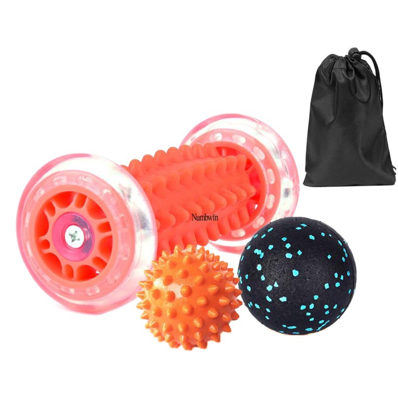 Yoga Fitness massage stick five-piece foot massage stick hardness massage ball comfortable massage ball latex ring