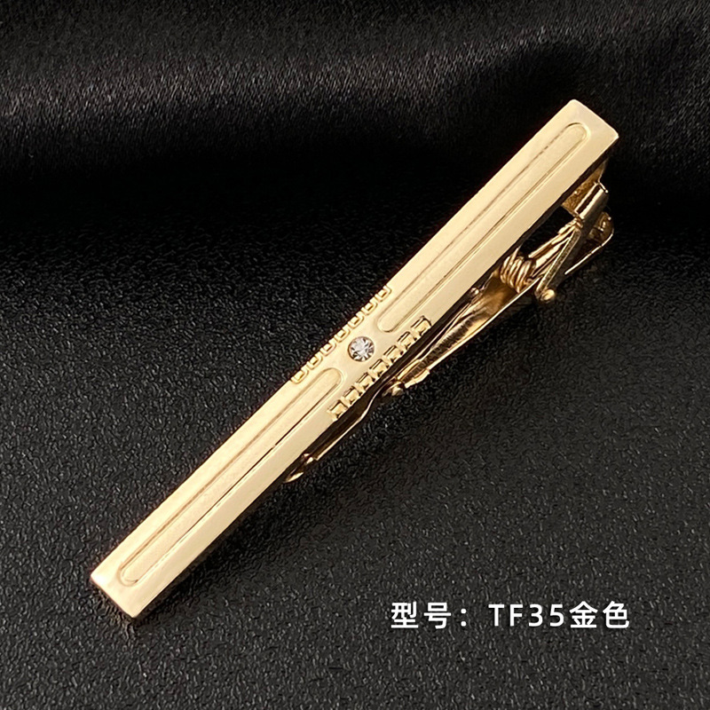 Picture of Men's Tie Clip Manufacturer Direct Sales Yiwu Cross-Border Business Metal Tie Clip Tieclips Bow Tie Business Style