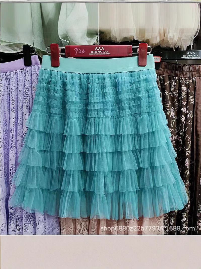 2025 New British Style Summer and Autum Women's Short Cake Skirt Cross-Border Domestic Trade Best-Selling Model